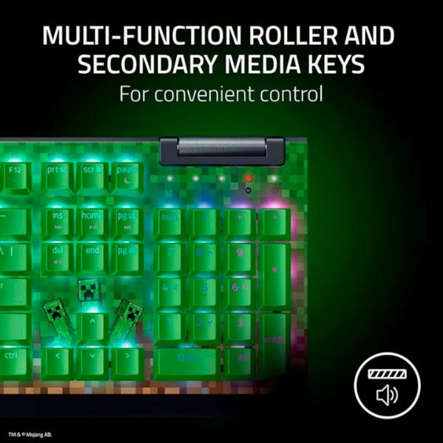 Bàn phím cơ Razer BlackWidow V4 X Minecraft Edition Green Switch RZ03-04704100-R3M1