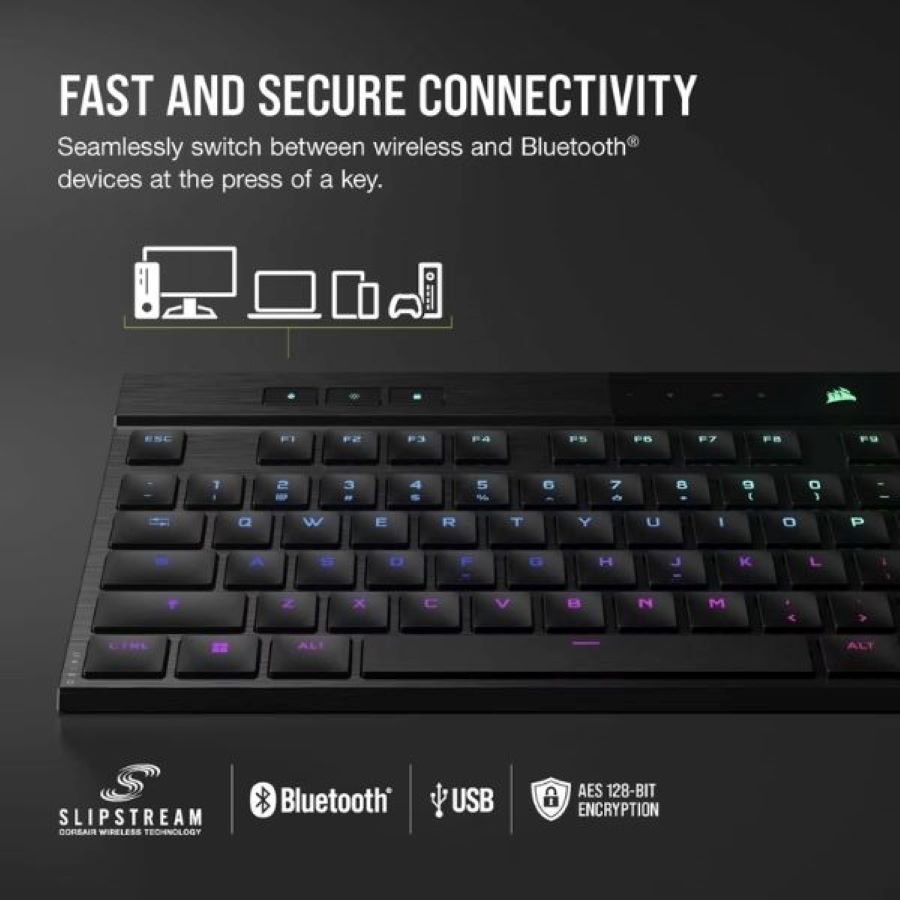 Bàn phím Gaming Corsair K100 AIR-BLK-MX ULP TCT-RGB