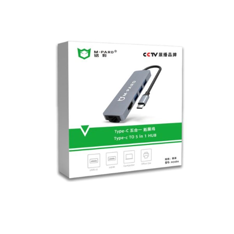 Bộ chia Type-C sang USB 3.0, HDMI, RJ45 M-PARD MD084