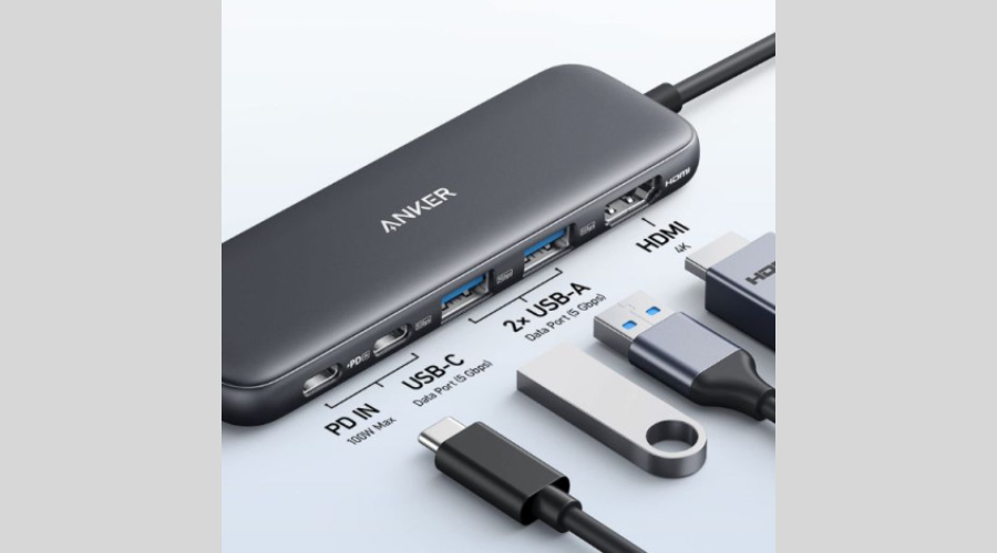 Bộ chuyển đổi Anker này tích hợp 5 cổng kết nối