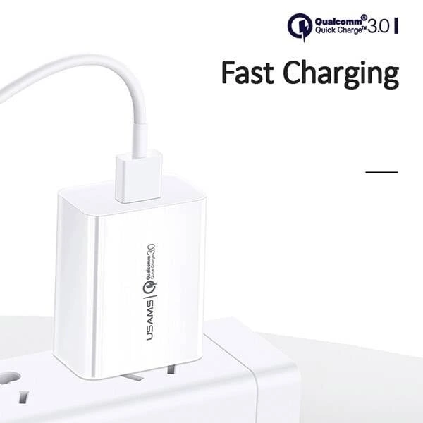 Bộ củ sạc, cáp sạc USB to Lighting USAMS USM068-LN-EW