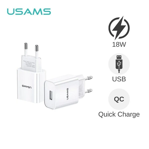 Bộ củ sạc, cáp sạc USB to Lighting USAMS USM068-LN-EW