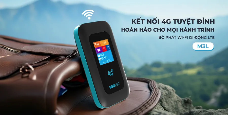 Bộ Phát Wifi 4G LTE Totolink M3L (150 Mbps/ Wifi 4/ 2.4 GHz)	