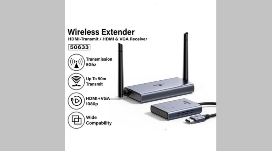 Bộ truyền trang bị cổng HDMI và VGA giúp kết nối ổn định