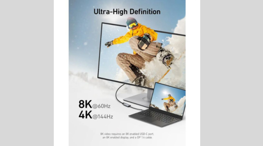 Cáp PowerExpand 518 hỗ trợ độ phân giải 8K@60Hz hoặc 4K@144Hz