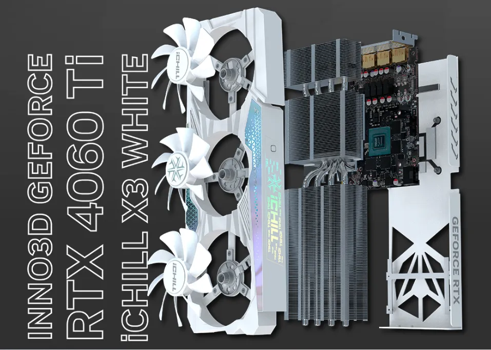Card Màn Hình INNO3D GeForce RTX 4060 Ti 8GB iCHILL X3 WHITE kết nối linh hoạt