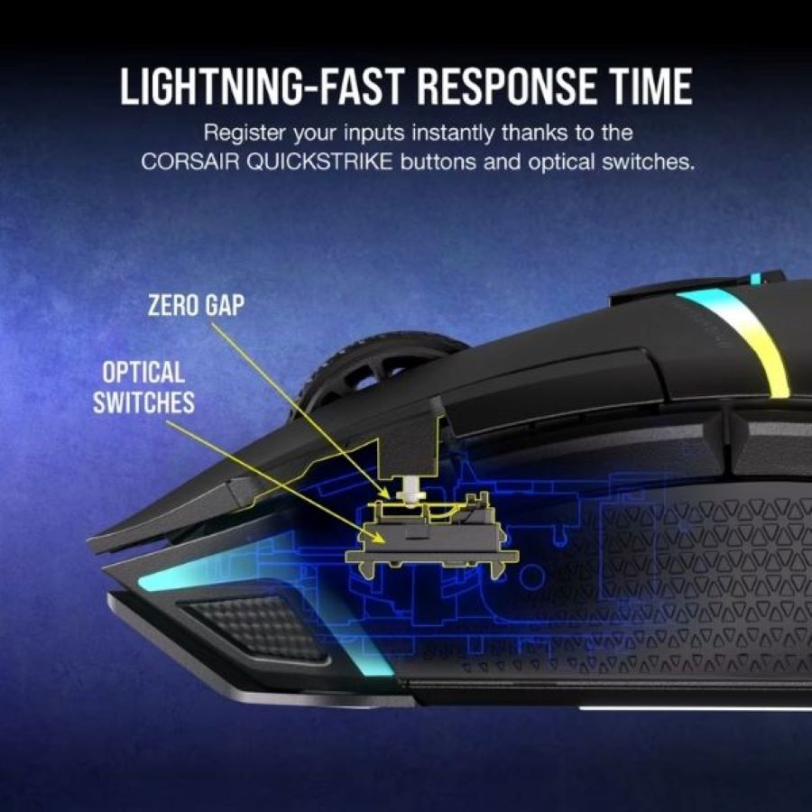 Chuột Gaming không dây Corsair NIGHTSABRE RGB Black