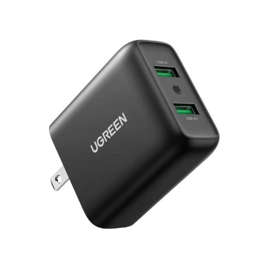 Củ Sạc Nhanh 36W 2 cổng USB Type-A QC 3.0 Ugreen 70151