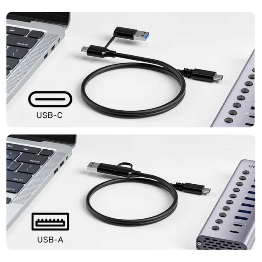 Hub 10 cổng Type-C sang USB-A, Type-C Unitek H1315B01-EU