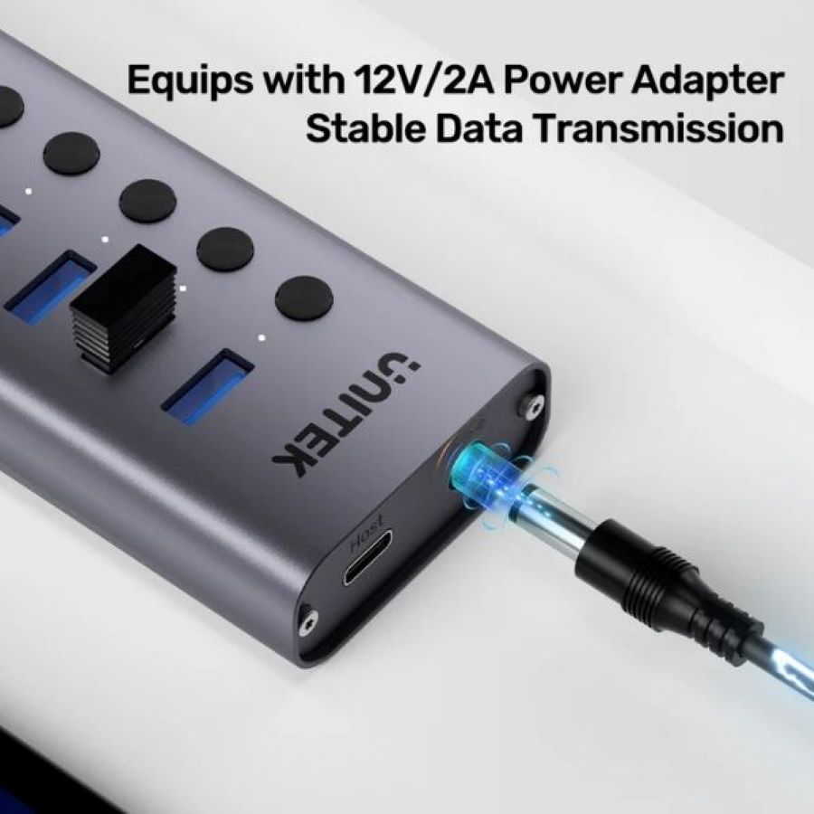 Hub chia USB 3.0 7 cổng kèm công tắc UNITEK H1314A01-EU