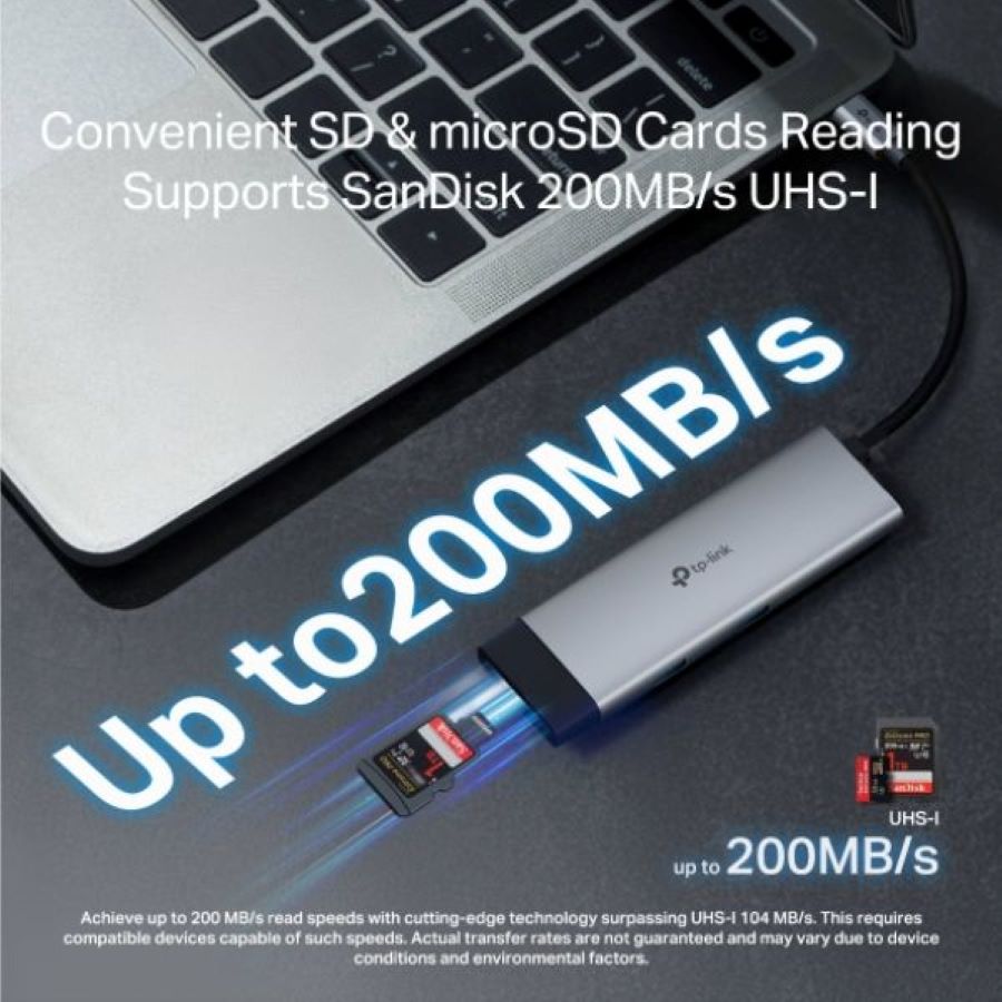 Hub USB Type-c 7 trong 1 4K@60Hz, 5Gbps Tplink UH7020C