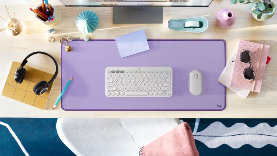 Miếng lót chuột Logitech Desk Mat Studio Series Màu Tím Nhạt