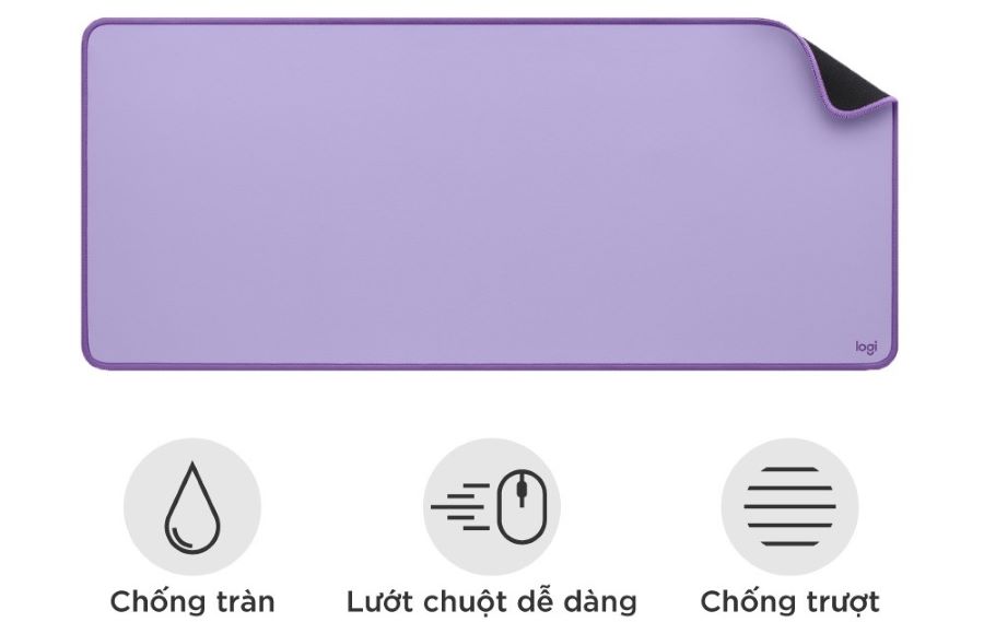 Miếng lót chuột Logitech Desk Mat Studio Series Màu Tím Nhạt