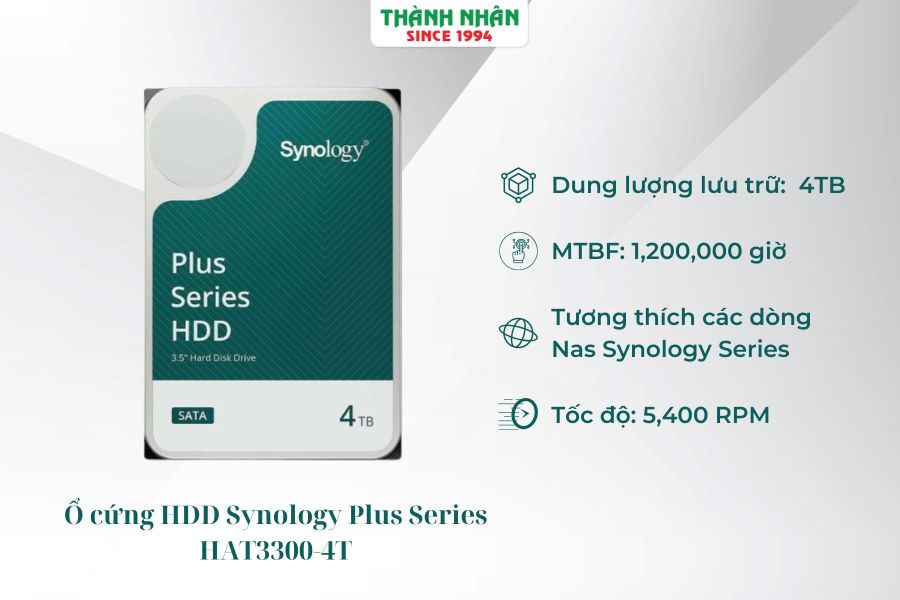 Ổ cứng HDD 4TB 3.5 inch Synology Plus Series HAT3300-4T