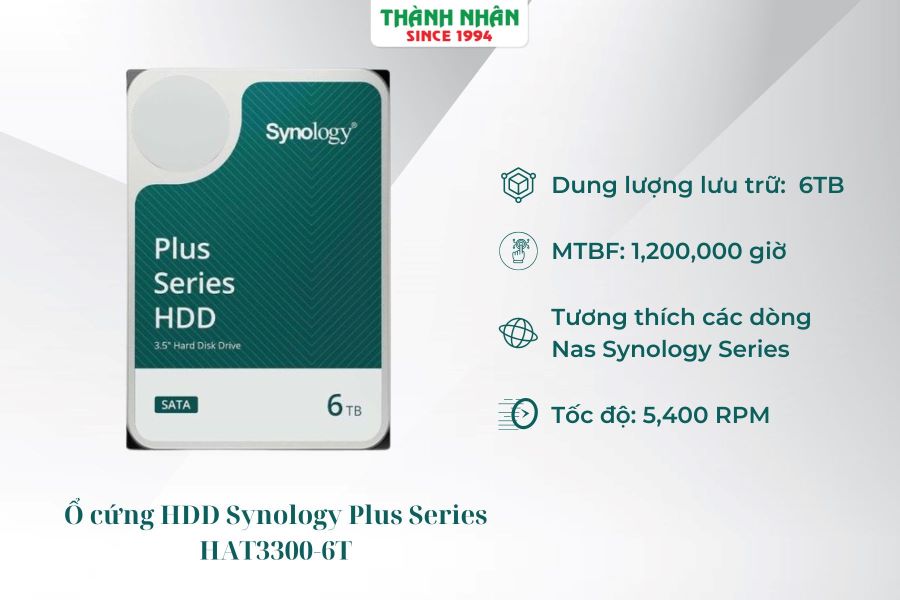 Ổ cứng HDD 6TB 3.5 inch Synology Plus Series HAT3300-6T