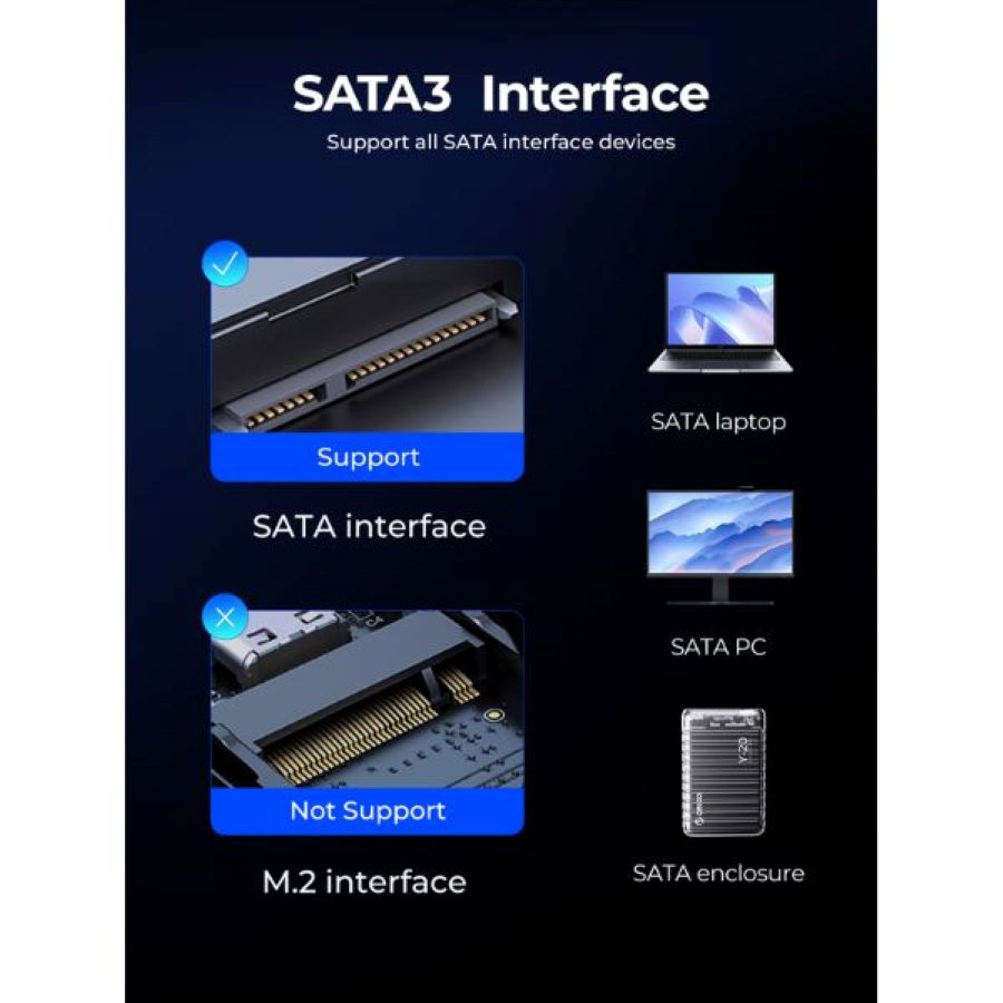 Ổ cứng SSD gắn trong Orico 2.5 inch SATA 3.0 Y20 128GB