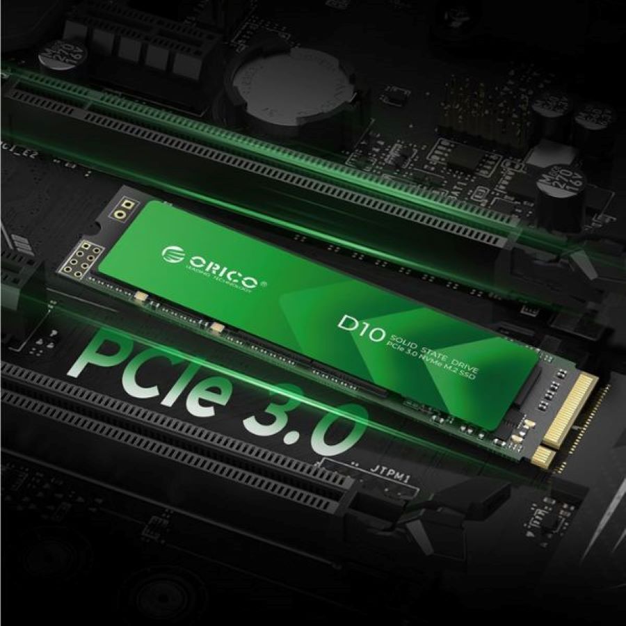 Ổ cứng SSD gắn trong Orico PCIe Gen3x4 M2 NVMe D10 512GB D10-512GB-GR-BP