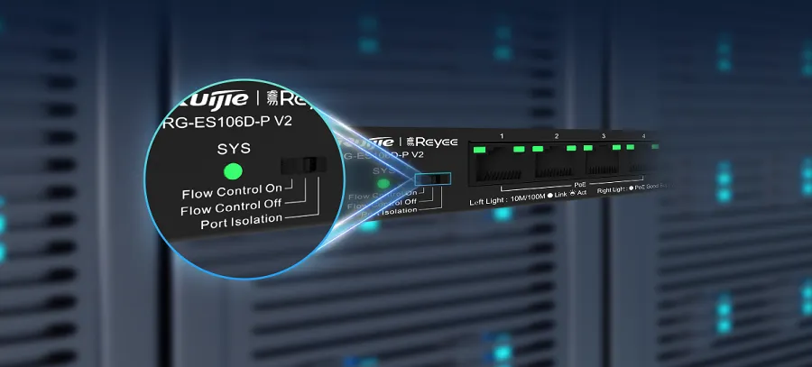 Switch PoE Ruijie ES110GDS-P có hiệu suất mạnh mẽ