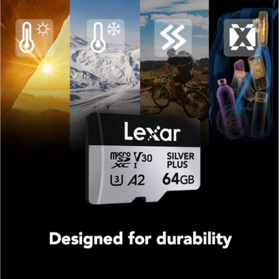 Thẻ nhớ MicroSD UHS-I Lexar Professional SILVER PLUS 64GB LMSSIPL064G-BNANG