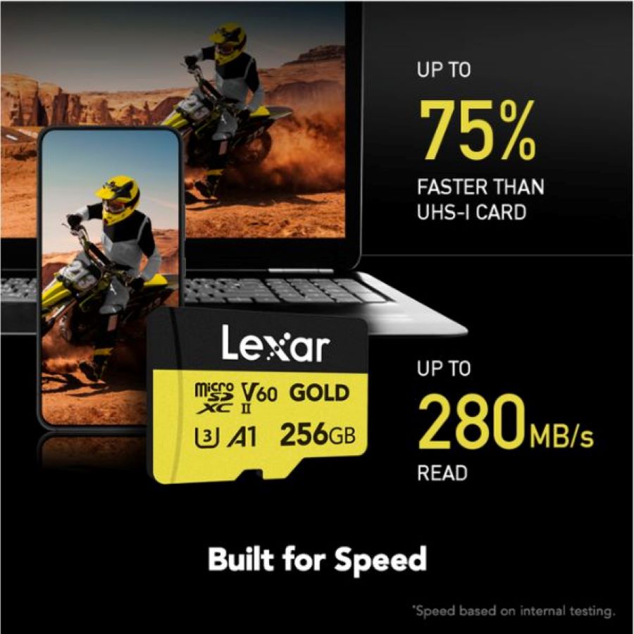 Thẻ nhớ MicroSDXC Lexar Professional GOLD 256GB UHS-II U3 V60 LMSGOLD256G-BNNNG