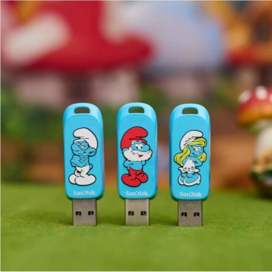 USB Sandisk 64GB Brainy Smurf Edition SDCZIS-064G-G46