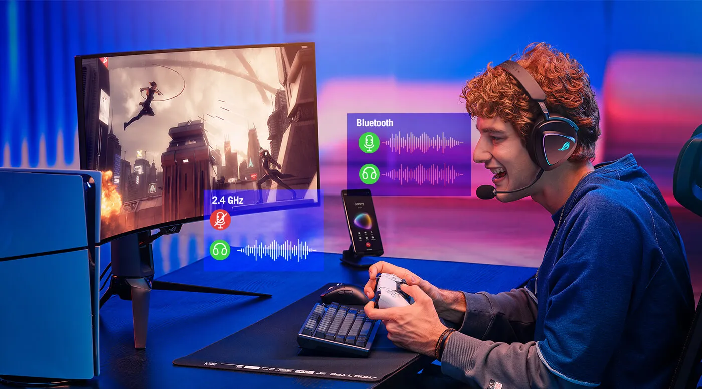thiết kế đậm chất gaming Tai nghe ASUS