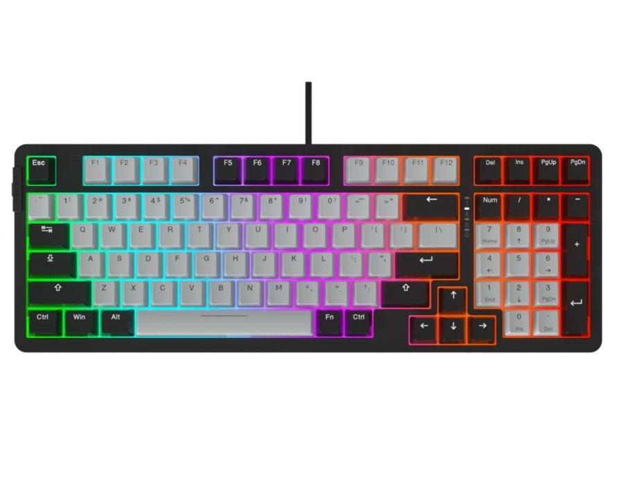 Bàn phím quang cơ Gaming DareU EK98X PBT (Đen xám)