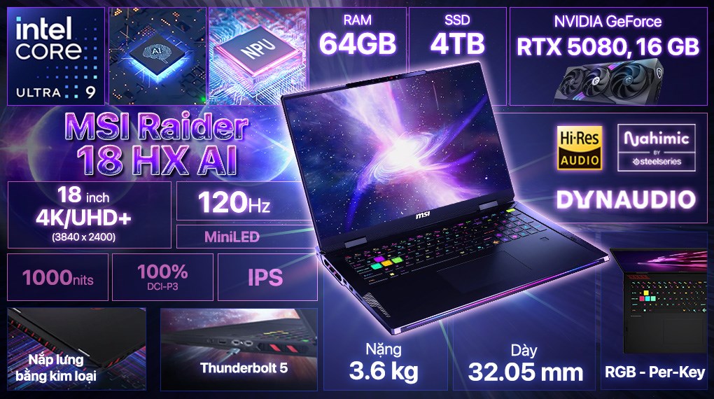 Tổng hợp kinh nghiệm chọn mua laptop MSI Raider chính hãng