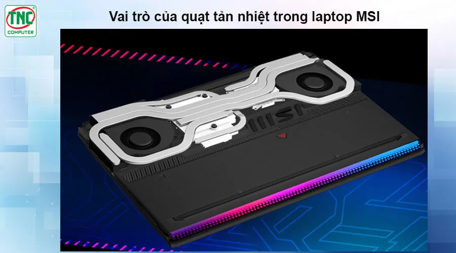 bật quạt tản nhiệt laptop msi