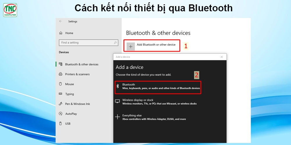 bật bluetooth trên pc win 10