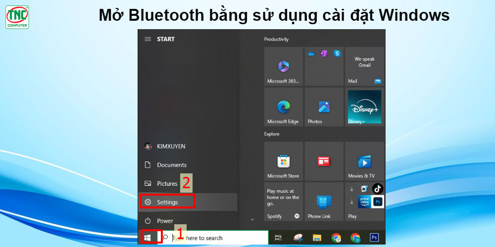 cách mở bluetooth trên máy tính win 10