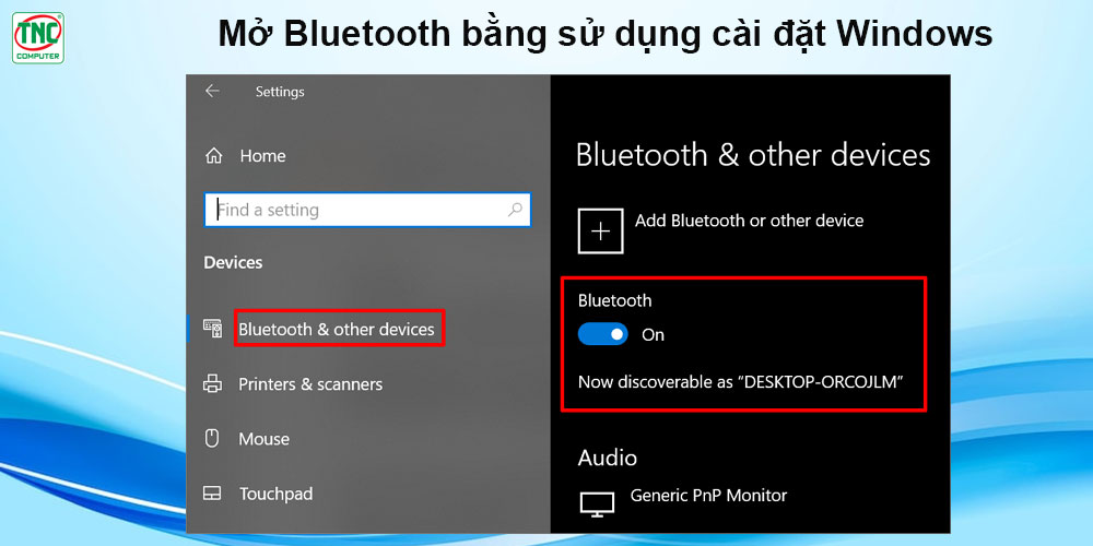 cách bật bluetooth trên máy tính win 10 pro