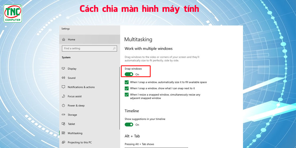 cách để chia đôi màn hình máy tính