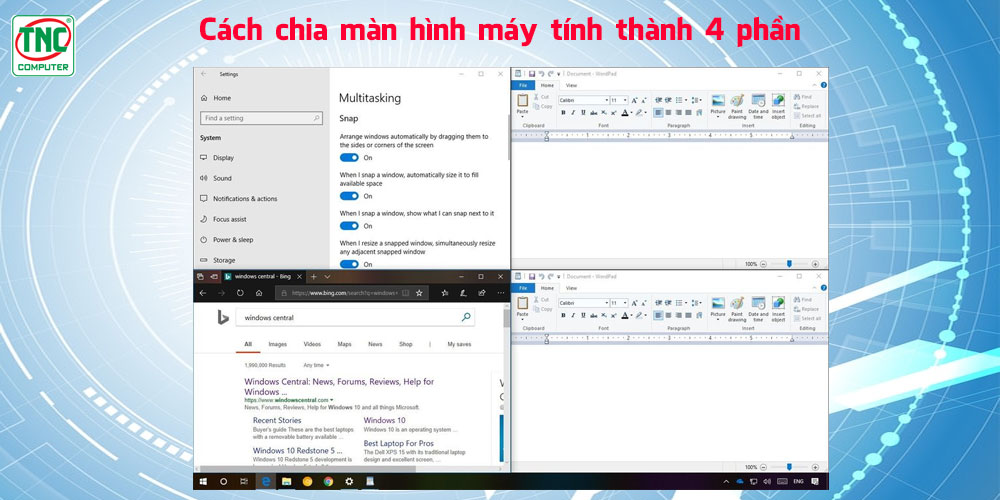 cách chia màn hình máy tính bàn