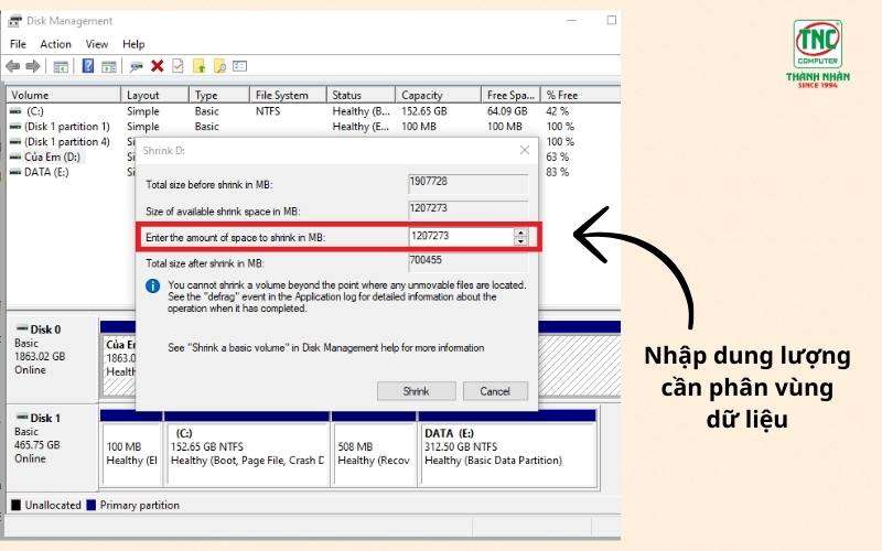 Cách chia ổ cứng Win11