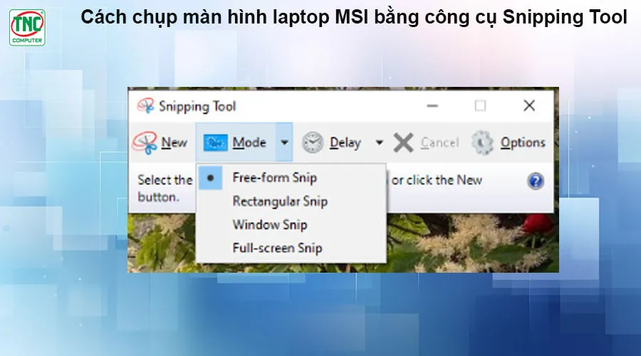 chụp màn hình máy tính msi