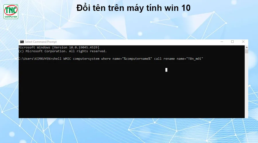 đặt tên máy tính win 10