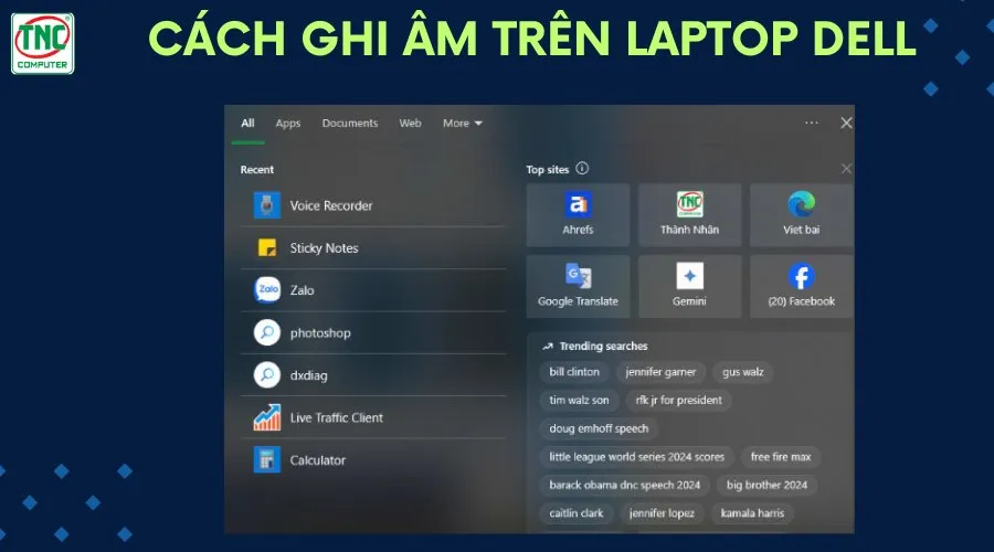 cách ghi âm trên máy tính dell