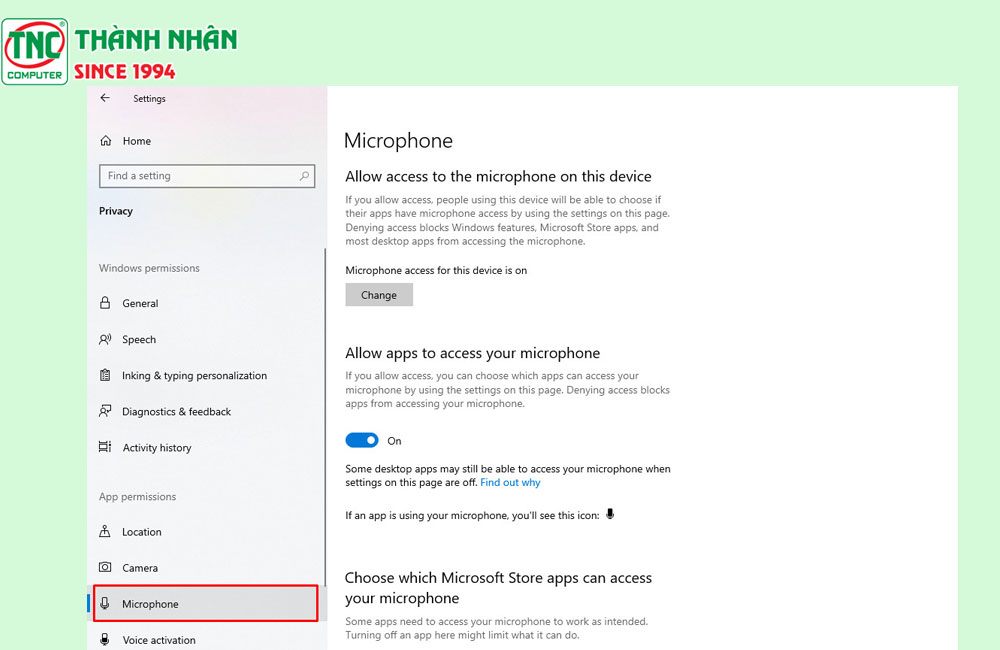 microphone nghe được nhưng không nói được