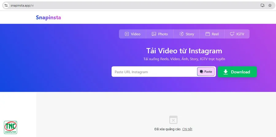 Truy cập vào website