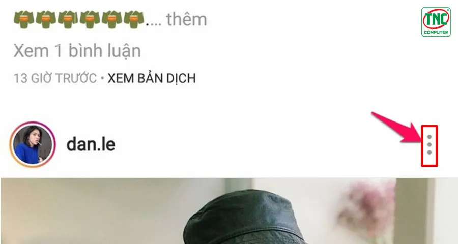Bấm vào dấu 3 chấm trên hình ảnh mà bạn muốn lưu