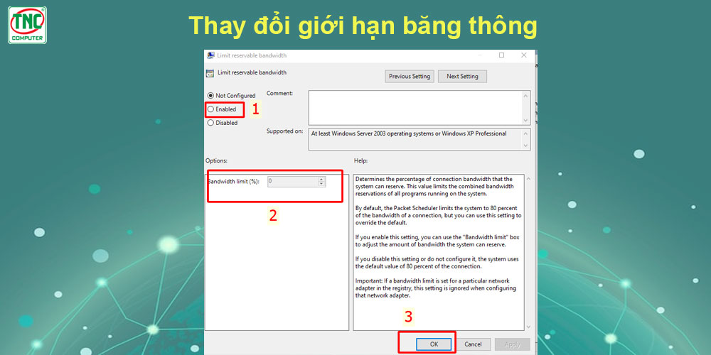 tăng tốc wifi win 10