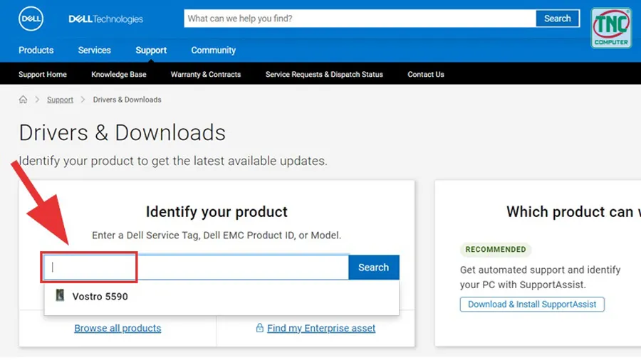 Nhập tên laptop sau đó search thông tin