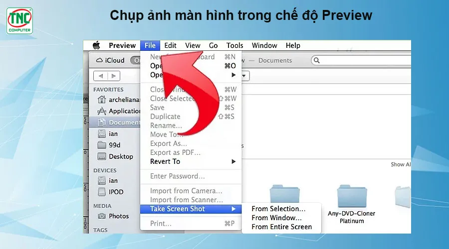 cách chụp màn hình của macbook