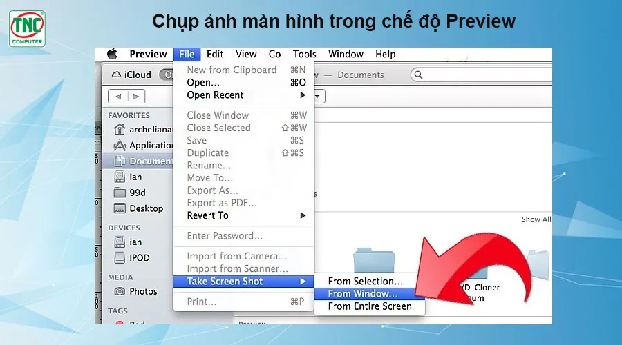 cách chụp ảnh màn hình macbook