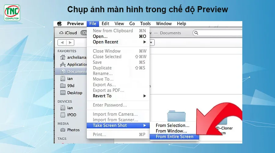 chụp màn hình macbook air m1