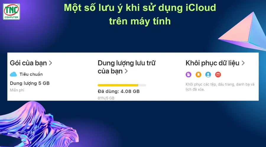 đăng nhập icloud iphone trên máy tính