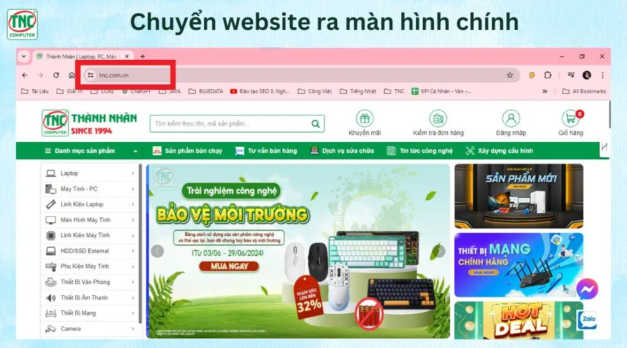 đưa ứng dụng ra màn hình win 10