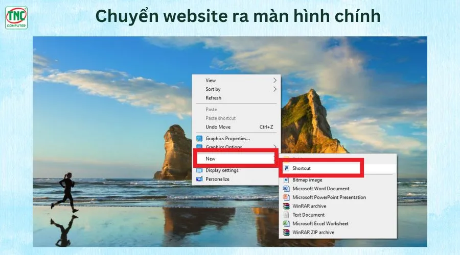 cách đưa ứng dụng ra màn hình laptop