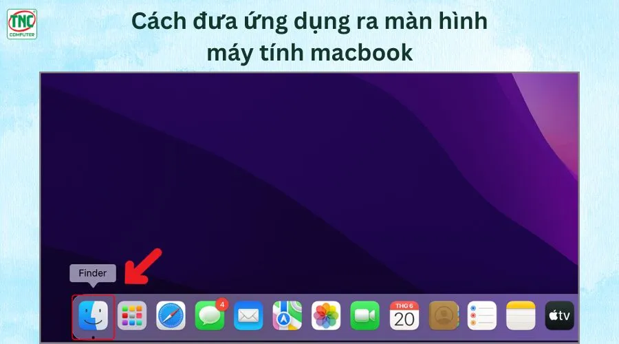 cách đưa một ứng dụng ra màn hình máy tính